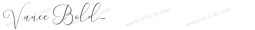 Vance Bold字体转换